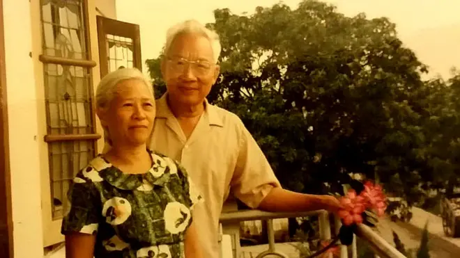Siauw Giok Tjhan dan istri Tan Gien Hwa, Jakarta 1979.