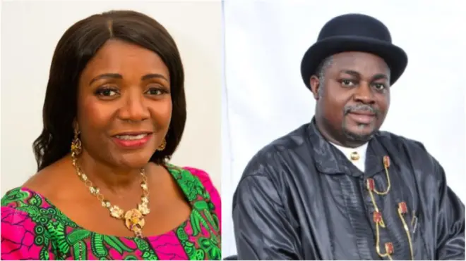 Betty Apiafi (Left) George Thompson Sekibo (Right)