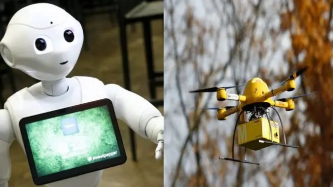 ड्रोन-रोबोट