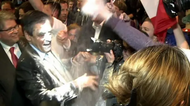 François Fillon enfariné