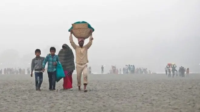 صبح آلوده در دهلی