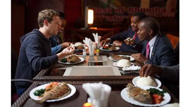 Mark Zuckerbag akila Ugali na samaki nchini Kenya