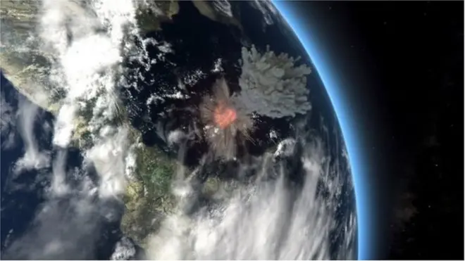 Göktaşı çarpmasının temsili görüntüsü