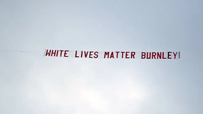 Dalam sebuah pernyataan, Burnley mengatakan bahwa spanduk itu "sama sekali tidak mewakili" apa yang diperjuangkan klub