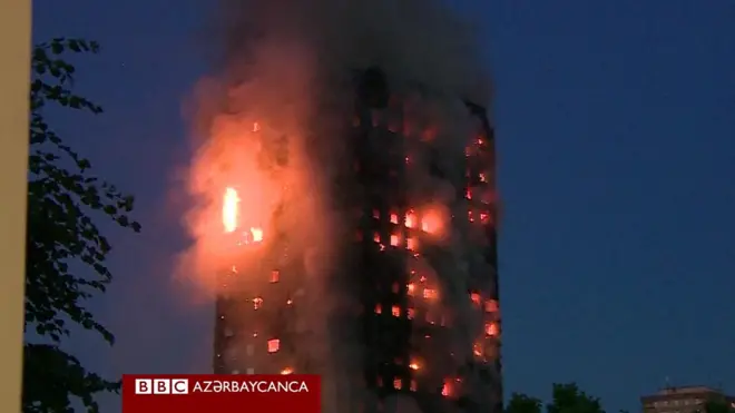 Londonun qərbində çoxmərtəbəli yaşayış binası yanır, "ölənlər var"