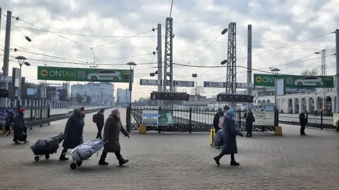Nhà ga ở Odessa, miền nam Ukraine ngày 24/2