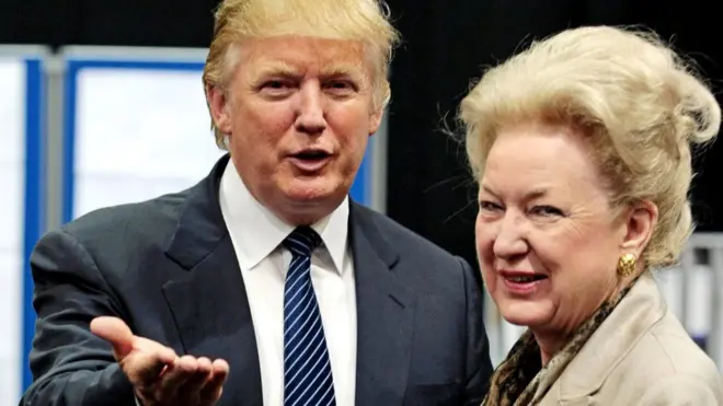 Donald Trump with his sister Maryanne Trump Barry