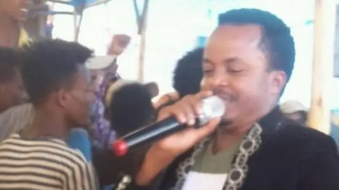 Dadhi Gelan sang about the struggles of the Oromo people