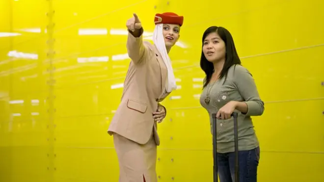 Bahasa Jawa di bandara Dubai? Ini supaya penumpang di Bandara Dubai yang tidak bisa berbahasa Inggris atau Arab bisa merasa nyaman, kata pejabat bandara.