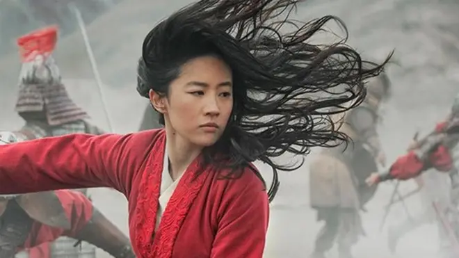 Liu Yifei plays Mulan, who disguises herself as a man to fight in the army