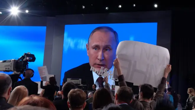 Владимир Путин на пресс-конференции