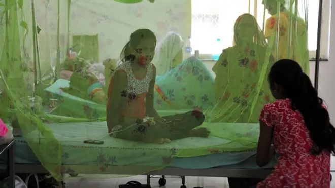 2016/09/22: Patient suffering from Dengue being treated at Tej bahadur Sapru hospital (District Hospital) in Allahabad