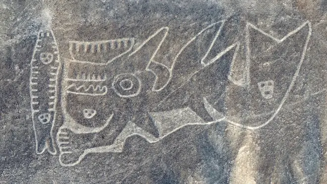 A diferencia de los geoglifos de la cultura Nasca, las figuras de Paracas se encuentran en laderas de montañas y no en superficies planas.