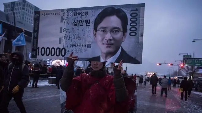 Los chaebol suelen ser el foco de protestas contra su posición dominante en el país.