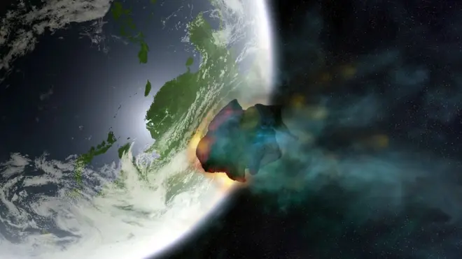 Астероид на подлете к Земле