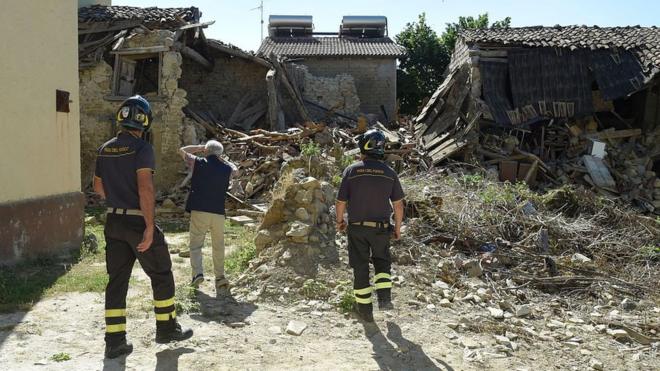 Casas destruidas en Amatrice