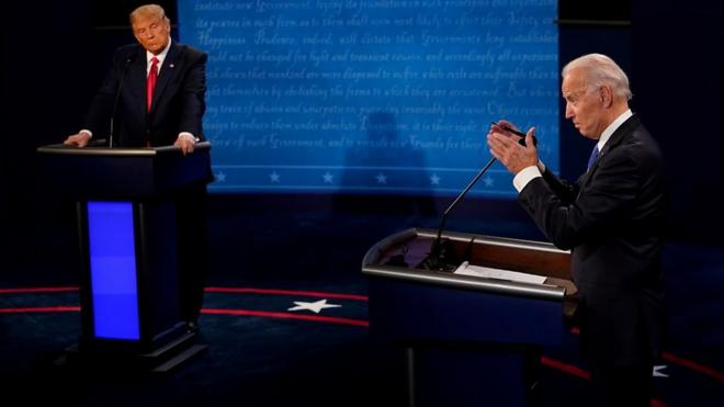 美國總統大選候選人電視辯論，特朗普與拜登就中國議題展開激辯。