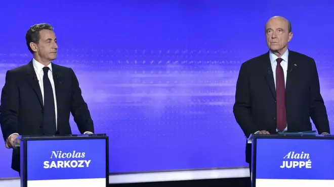 Merkez sağın adayı olmak için yarışan Sarkozy ve Juppe