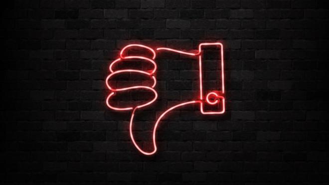 Ilustração com sinal negativo com a mão