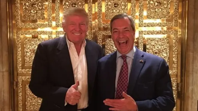 นายไนเจล ฟาราจ เข้าพบนายโดนัลด์ ทรัมป์ ก่อนนายกรัฐมนตรีเทเรซา เมย์