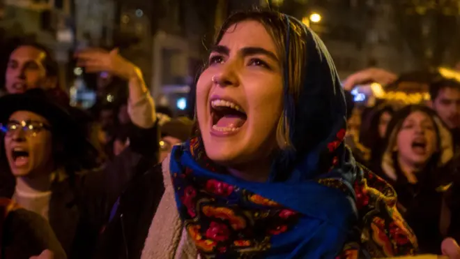 İstanbul'da düzenlenen protesto