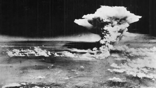 Hiroshima mushroom cloud, 1945