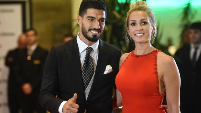 Suarez e a mulher Sofia