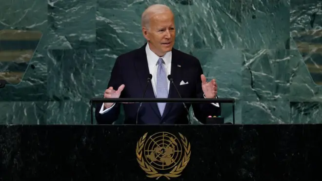 جو بایدن، بخش پایانی سخنرانی‌اش را به حقوق بشر اختصاص داد و در آن به اعتراض‌های ایران اشاره کرد