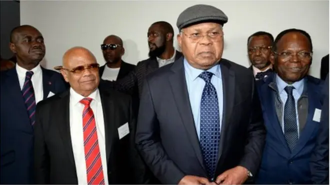 Le rassemblement des opposants se tient quelques jours après le retour d'exil de son leader Etienne Tshisekedi (en chapeau).