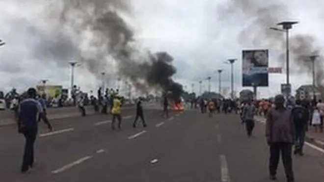 DRC Oppositions's demonstration