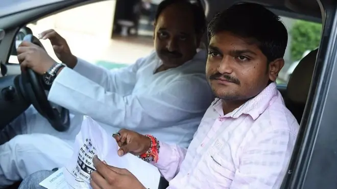 પાટીદાર અનામત આંદોલનના નેતા હાર્દિક પટેલ