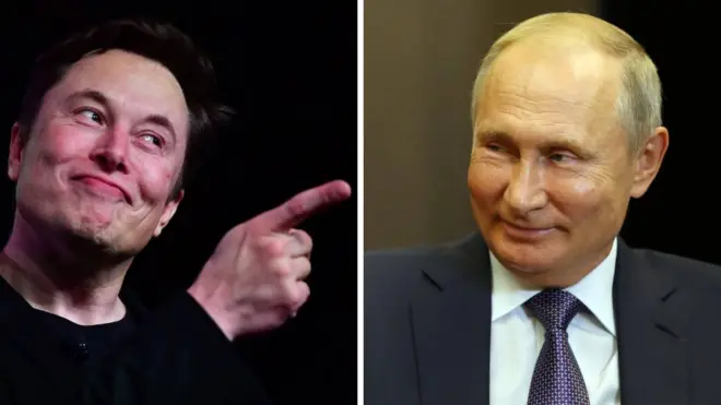 Elon Musk ve Vladimir Putin