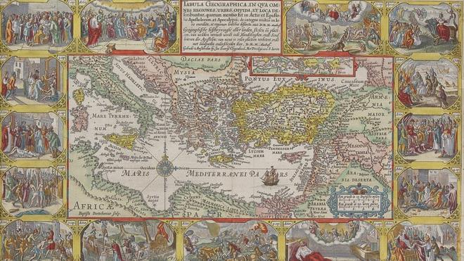 Antiguo mapa del Mediterráneo