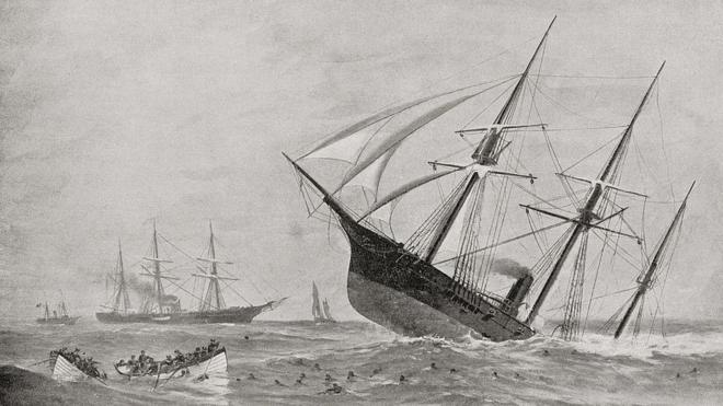 Ilustração de naufrágio