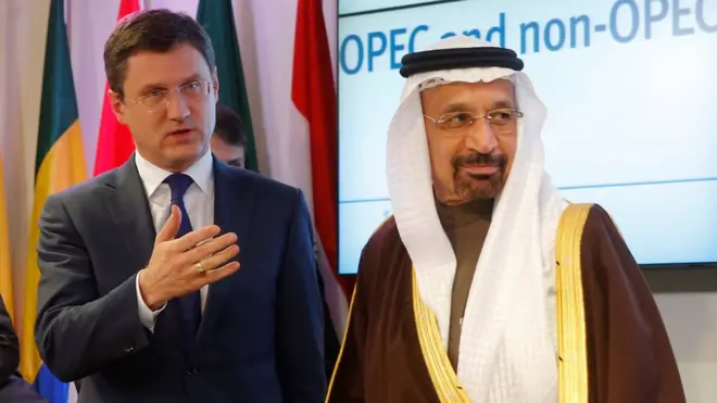 Представники Росії та Саудівської Аравії після зустрічі ОПЕК