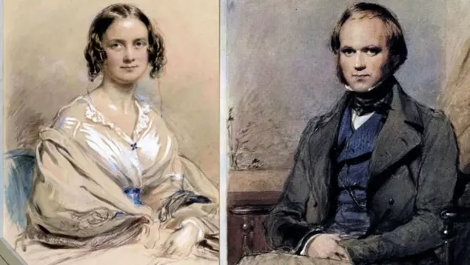 एम्मा आणि चार्ल्स डार्विन 