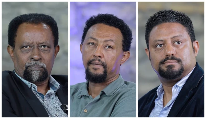 አርቲስቶቹ ሠራዊት ፍቅሬ፣ ሰለሞን ቦጋለ እና ዳንኤል ተገኝ