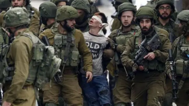 اسرائیلی فوج کے ہاتھوں گرفتار فلسطینی نابالغ بچے