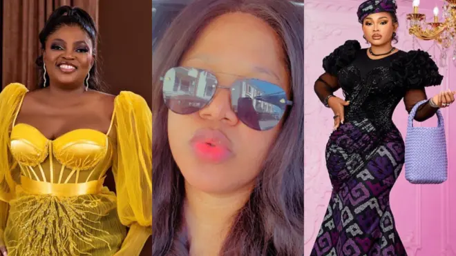 Aworan Funke Akindele, Toyin Abraham ati Mercy Aigbe 