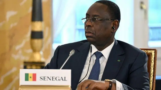 Perezida wa Senegal Macky Sall. Ifoto yo muri Kamena (6) mu 2023