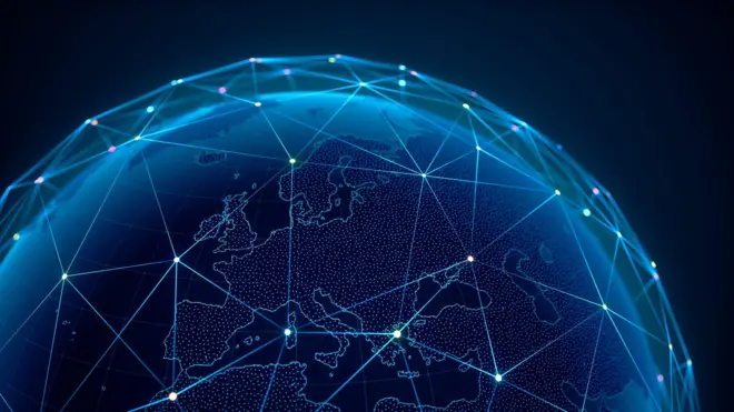 Супутникова мережа на орбіті Землі в уявленні художника