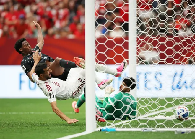 جانب من مباراة قطر وكندا