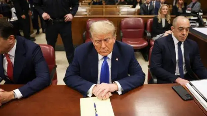 Donald Trump for court trial day one for im criminal case