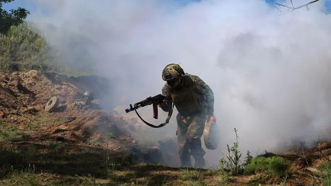 Українські морські піхотинці на навчаннях