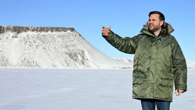 JD Vance at the US Pituffik Space Base in Greenland, 28 March 