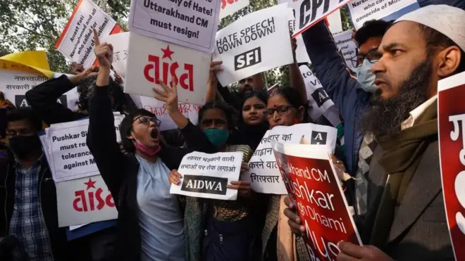 ਨਫ਼ਰਤੀ ਭਾਸ਼ਣ ਖਿਲਾਫ਼ ਪ੍ਰਦਰਸ਼ਨ