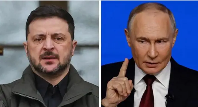 Zelensky na Putin 