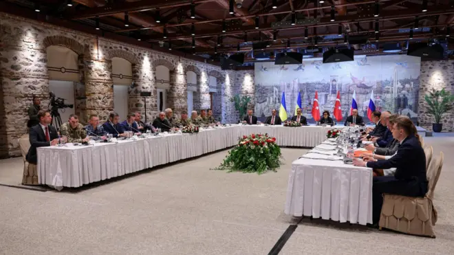 ウクライナとロシアの代表団協議