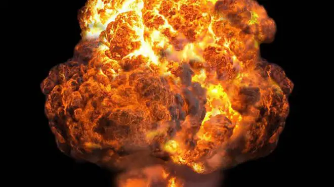 Ifoto yo mu bubiko yerekana umuriro