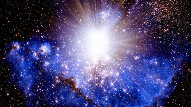 Ilustração da explosão de uma estrela